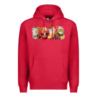 Cardinal farm animals coffee cups Premium Hoodie - texasbilliewilder