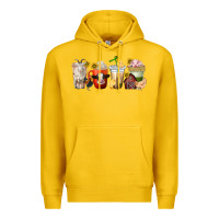 Lemon farm animals coffee cups Premium Hoodie - texasbilliewilder