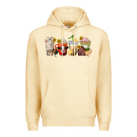 Pina Colada farm animals coffee cups Premium Hoodie - texasbilliewilder