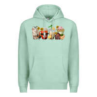 Seafoam farm animals coffee cups Premium Hoodie - texasbilliewilder