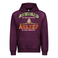 Mauve Wine awkward in the streets asleep in the sheets Urban Hoodie - MaliasSmallBusiness