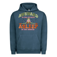 Pigment Midnight Navy awkward in the streets asleep in the sheets Urban Hoodie - MaliasSmallBusiness