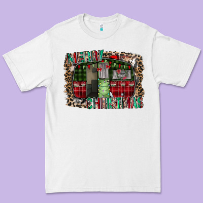 Merry Christmas Caravan Premium Tee Designed By Cowhidedigitalart