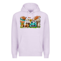 Lilac farm truck coffee cups Premium Hoodie - texasbilliewilder