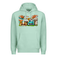 Seafoam farm truck coffee cups Premium Hoodie - texasbilliewilder
