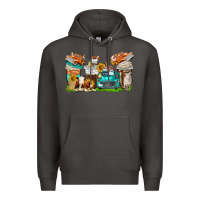 Smoke farm truck coffee cups Premium Hoodie - texasbilliewilder