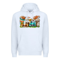 White farm truck coffee cups Premium Hoodie - texasbilliewilder