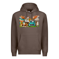 Coffee farm truck coffee cups Premium Hoodie - texasbilliewilder