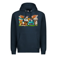 Navy farm truck coffee cups Premium Hoodie - texasbilliewilder
