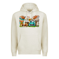 Oatmeal Heather farm truck coffee cups Premium Hoodie - texasbilliewilder