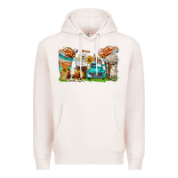 Pale Pink farm truck coffee cups Premium Hoodie - texasbilliewilder