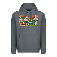 Rock farm truck coffee cups Premium Hoodie - texasbilliewilder