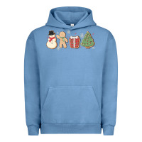 Pigment Pebble Blue christmas gingerbread cookies Urban Hoodie - MaliasSmallBusiness