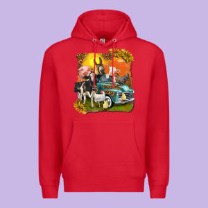 Farm Truck With Farm Animals Premium Hoodie Designed By Texasbilliewilder