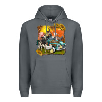 Rock farm truck with farm animals Premium Hoodie - texasbilliewilder