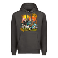Smoke farm truck with farm animals Premium Hoodie - texasbilliewilder