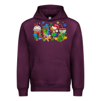 Mauve Wine autism awareness christmas coffee Urban Hoodie - MaliasSmallBusiness