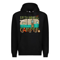 Black fifth wheel camper Premium Hoodie - texasbilliewilder