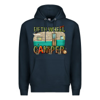 Navy fifth wheel camper Premium Hoodie - texasbilliewilder