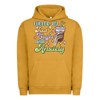 Pigment Peanut Butter fueled by iced coffee and anxiety Urban Hoodie - MaliasSmallBusiness