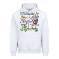 White fueled by iced coffee and anxiety Urban Hoodie - MaliasSmallBusiness