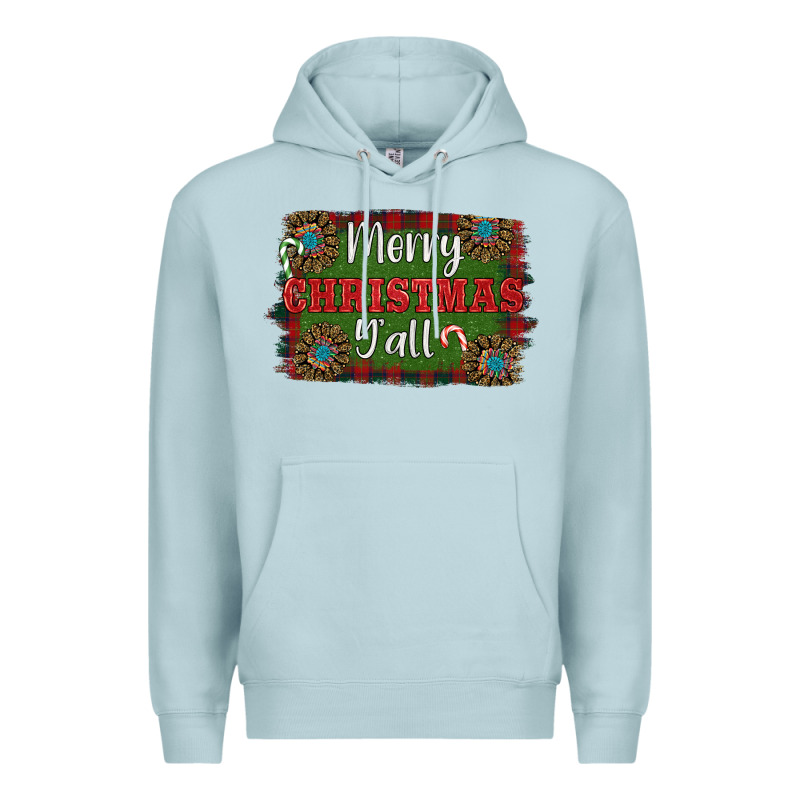 Merry Christmas Y'all Premium Hoodie by RanaPortraitStore | Teevron