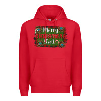 Red Merry Christmas Y'all Premium Hoodie - RanaPortraitStore