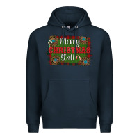 Navy Merry Christmas Y'all Premium Hoodie - RanaPortraitStore