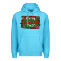 Ocean Blue Merry Christmas Y'all Premium Hoodie - RanaPortraitStore