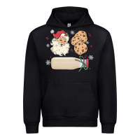 Black custom milk and cookies with santa Urban Hoodie - MaliasSmallBusiness