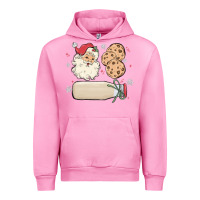 Fuchsia Pink custom milk and cookies with santa Urban Hoodie - MaliasSmallBusiness