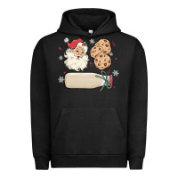 Pigment Black custom milk and cookies with santa Urban Hoodie - MaliasSmallBusiness