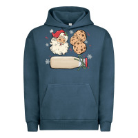 Pigment Midnight Navy custom milk and cookies with santa Urban Hoodie - MaliasSmallBusiness
