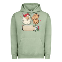 Pigment Oil Green custom milk and cookies with santa Urban Hoodie - MaliasSmallBusiness
