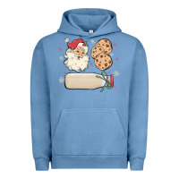 Pigment Pebble Blue custom milk and cookies with santa Urban Hoodie - MaliasSmallBusiness