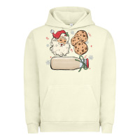 Pigment Pistachio custom milk and cookies with santa Urban Hoodie - MaliasSmallBusiness