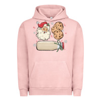 Pigment Salmon custom milk and cookies with santa Urban Hoodie - MaliasSmallBusiness