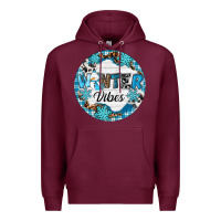 Burgundy Winter vibes Premium Hoodie - RanaPortraitStore