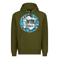 Army Green Winter vibes Premium Hoodie - RanaPortraitStore