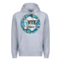 Heather Grey Winter vibes Premium Hoodie - RanaPortraitStore
