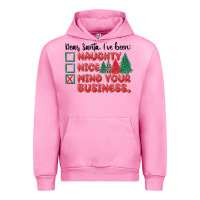 Fuchsia Pink dear santa ive been Urban Hoodie - MaliasSmallBusiness