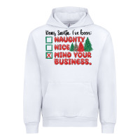 White dear santa ive been Urban Hoodie - MaliasSmallBusiness