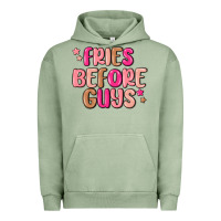 Pigment Oil Green fries before guys Urban Hoodie - MaliasSmallBusiness