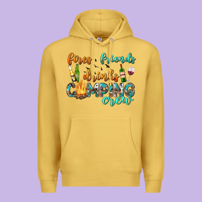 Premium Hoodie fires friends drinks camping crew