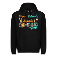 Black fires friends drinks camping crew Premium Hoodie - texasbilliewilder