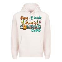Pale Pink fires friends drinks camping crew Premium Hoodie - texasbilliewilder