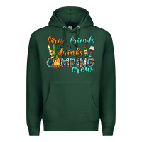 Sports Green fires friends drinks camping crew Premium Hoodie - texasbilliewilder