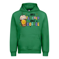 Emerald half teacher half coffee Urban Hoodie - MaliasSmallBusiness