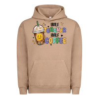 Pigment Burro half teacher half coffee Urban Hoodie - MaliasSmallBusiness