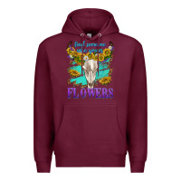 Burgundy find someone who grows flowers Premium Hoodie - texasbilliewilder